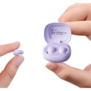 Purple Mini Invisible Small Tiny Earbuds Wireless Bluetooth Ear Buds for Small Ears Canals Women Kids Sleep Earbuds for Side Sleepers Sleeping Smallest Hidden Headphones for Work (Lavender)