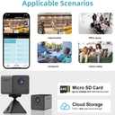 Upgraded Spy Camera WiFi Hidden Camera,2K HD Home Security Camera,400 Days Standby Battery Life,AI Motion Detection Alerts, Clear Night Vision,Real Time Record Surveillance Camera