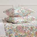 SLEEP ZONE 3-Piece Printed Quilt Set - Full/Queen Size - Lightweight Reversible Bedding Coverlet Set for All Season (Classic Paisley Pattern), Full/Queen (90x96 inch | 2 Pillow Shams)