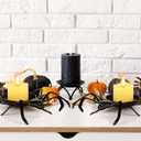 3 Pcs Extra Large Halloween Spider Candle Holders Spooky Table Centerpiece 9.5 Inch Vintage Black Spider Dish Tea Light Candle Holders Candy Bowl for Halloween Party Home Decor