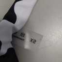 WDIRARA Women's 2 Pieces Cow Print Bikini Set Halter Swimsuit High Cut Bathing Suit (XS, Black and White)