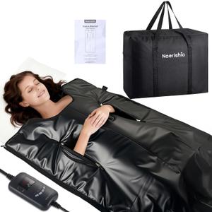 Portable Infrared Sauna Blanket, Portable Design, Relaxation and Detox Washable & Foldable with Carrying Bag and Remote Control, 88-158, 10-60 Minutes Timer, (6 x 2.62) FT