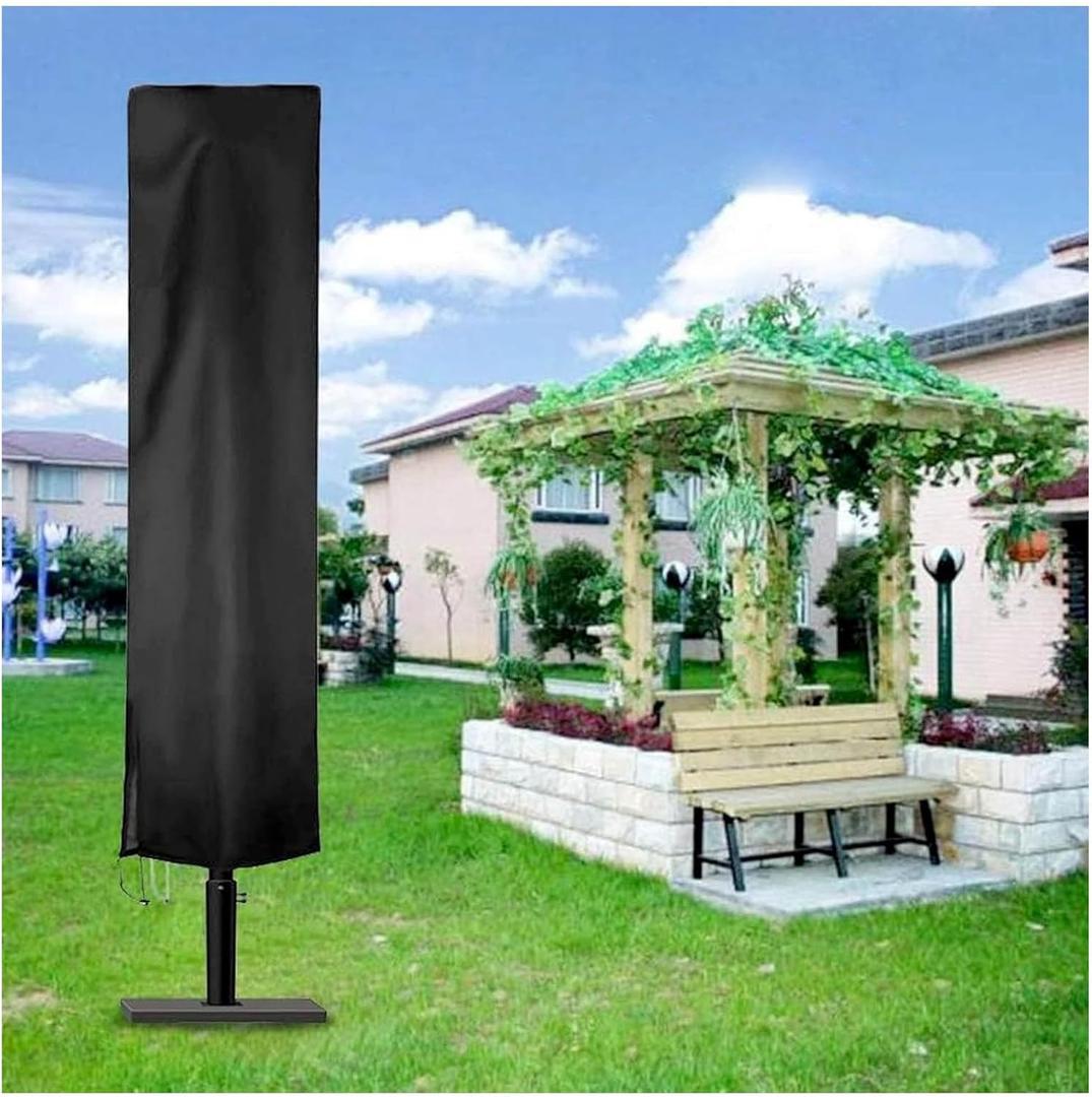 Patio Umbrella Parasol Cover Waterproof, Outdoor Parasol Cover with Zipper 72x40x182cm Patio Furniture Covers Fits Cantilever Offset Umbrella