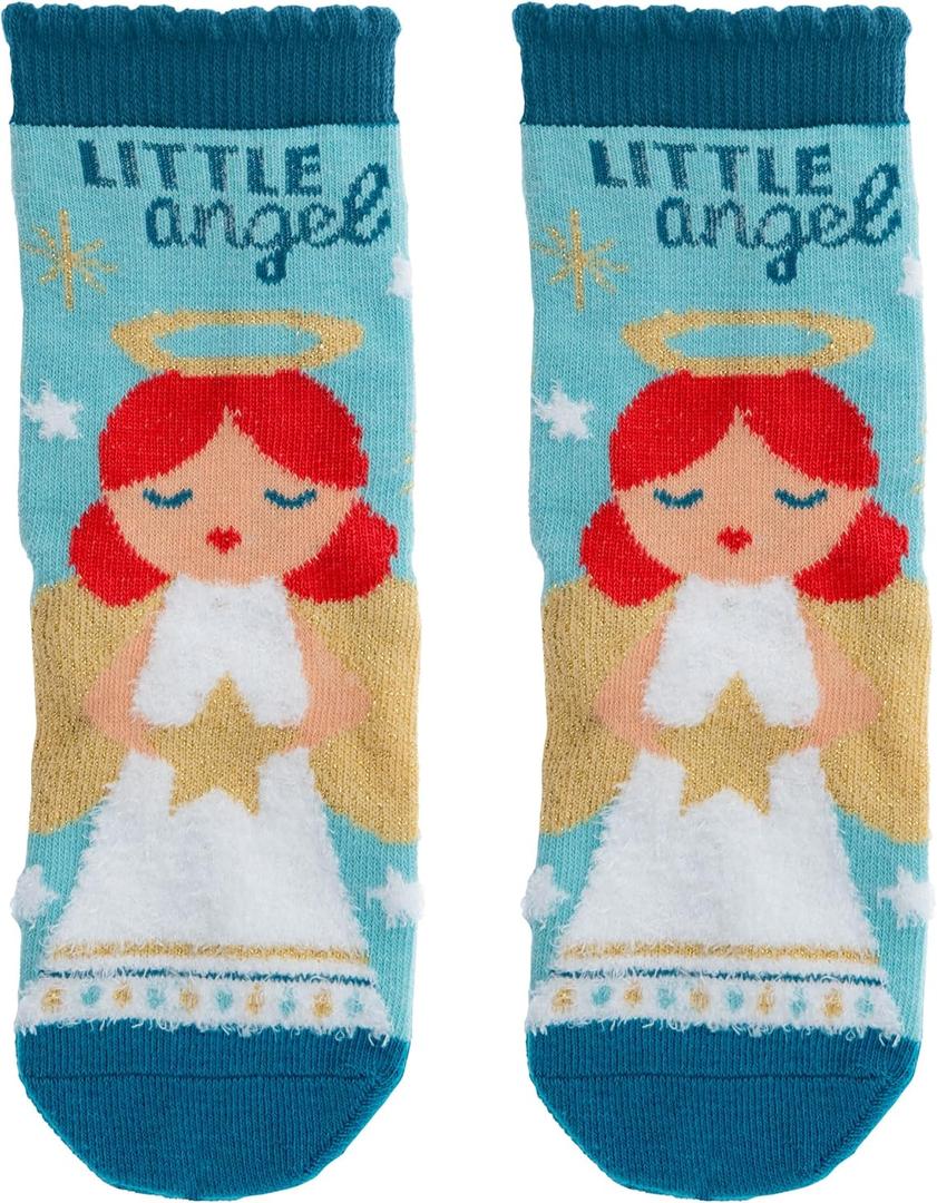 Stephen Joseph, Unisex Kids Crew Toddler Holiday Socks (Small, Angel)