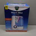 Vicks Warm Mist Humidifier FilterFree 1Gal Tank, Auto ShutOff, Night Light, VapoPad and VapoSteam Compatible (White)