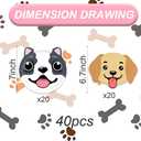 40Pcs Dog Birthday Decorations Pawty Birthday Plates and Napkins Set Supplies for Baby Shower Dog puppy Party Decorations