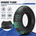 (2 Pack) 25x8x12 ATV UTV Inner Tubes,2 Pcs Heavy Duty Butyl Rubber Tire Tubes, Fits 25x8-12 25x9-12 25x10-12 Tires with TR6 Metal Valve Stem for Golf Cart, Quad Bike, Off-Road Trailer, Mower