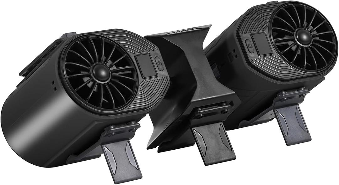 Portable Waist Fan Detachable Dual-Fan Combination Turbo Technology10000 mAh 5-Speed 13000RPM Clip On Belt Wearable Personal Neck Fan for Traveling Outdoor Jobsite Camping (BLACK) Portable Waist Fan Detachable Dual-Fan Combination Turbo Technology10000 mAh 5-Speed 13000RPM Clip On Belt Wearable Personal Neck Fan for Traveling Outdoor Jobsite Camping (BLACK)