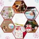 2 x Sublimation Ceramic Ornaments, Round Porcelain Discs, Bulk Blanks for DIY Heat Press, Personalized Xmas Tree Ornament, White (12, Round)