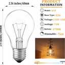 75 Watt Incandescent Light Bulbs, A19 Incandescent Bulb 60+ watts, Shatter-Resistant and Durable, Warm White Light (6-Pack)