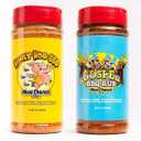 Meat Church BBQ Rub Combo: Honey Hog (14 oz) and Holy Gospel (14 oz) BBQ Rub and Seasoning for Meat and Vegetables, Gluten Free, One Bottle of Each (EXP 04/10/26)