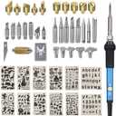 Wood Burning Kit, Wood Burning Tool Adjustable Temperature Woodburning Pyrography Pen Kit for Adults 46 Pcs (Blue)
