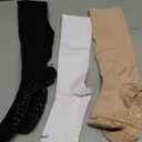 Cotton Compression Socks Women&Men with Grips Non Slip 15-20mmHg Knee High Graduated Sock for Nurse, Pregnancy, Yoga, S/M