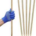 JPOIP 16 Inch Rebar Stakes - 1/2 Inch Diameter Galvanized Steel Ground Anchors - Heavy Duty Plant Support Garden Stake for Speed Bump, Wheel Stop, Tent (10 Pack)