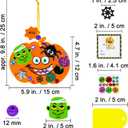 Winlyn 36 Sets Halloween Craft Kits Fall Crafts DIY Pumpkin Bat Black Cat Ghost Candy Corn Frankenstein Ornaments Art Crafts Sets Foam Stickers for Kids Classroom Activities Halloween Party Treats