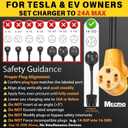 MECMO NEMA 14-30P to 14-50R EV and 14-30R 4-Prong Dryer Outlet Splitter for Modern 14-30R Receptacles Only, One Device at a Time Max 30A Shared, 24A Level 2 EV Charging, ETL Listed