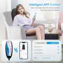 COMFIER Back Massager with Heat, App Control Vibration Massage Seat Cushion, 10 Motors & 3 Heat Levels Chair Massager Pad, Home Office Use