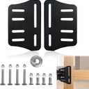 AUNHODU 2PCS Heavy Duty Bed Frame Brackets for Headboard and Footboard, Modi-Plate Frame Adapter/Connector for Bed Frame ModificatonNew Screw Upgrade