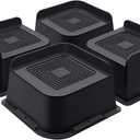 Bed Risers 3 Inch Heavy Duty, Furniture Risers for Bed Desk Table Sofa Couch, Oversized Bed Lifts Risers, Support up to 5000 Lbs(4 Pack Black)