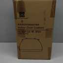 AAAAAcessories D-Shaped Chair Cushions, 2" Thick Dining Chair Pads with Ties and Removable, Machine-Washable Cover, 17" x 16", Set of 8, Oatmeal Beige