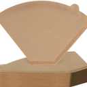 Disposable #4 Cone Coffee Filters, 100pcs Unbleached Wood Pulp Paper, Compatible with Ninja Coffee Maker, 8-12 Cup Capacity