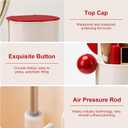 Makeup Brush Holder Organizer with Lid,Makeup Organizer with One Touch Open,4 Slot Make up Brushes Cup for Cosmetics, Make Up Brush, Bathroom Vanity Desktop Dustproof Organizers (Press both sides)