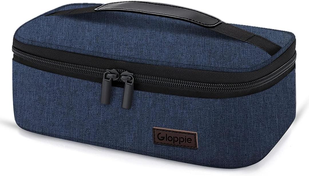 Gloppie Small Lunch Bag for Men Women Kids Insulated Lunch Box Mini Lunchbox Portable Cooler Bags Adult Thermal Lunch Boxes Reusable Snack Bag, Blue