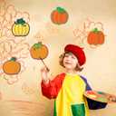 Zonon 80 Pieces Pumpkin Cutouts Classroom Decoration Pumpkin Cutouts with Glue Points for Bulletin Board Classroom School Fall Theme Thanksgiving Party, 5.9 x 5.9 Inch