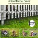 32.5 ft(L) x 22 in(H) Garden Fence, 30 Panels Arched No Dig Fence, Decorative Animal Barrier Fencing with Ground Stake, Rustproof Metal Garden Edging Border for Dog, Rabbit, Outdoor Yard Patio Decor