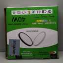 20 Inch Large LED Flush Mount Ceiling Light, 40W,4350LM, 3000K/4000K/6000K CCT Selectable,Black Flat Panel Light Low Profile Ceiling Light Fitures for Hallway, Kitchen, Bedroom, Laundry Room, 2PK