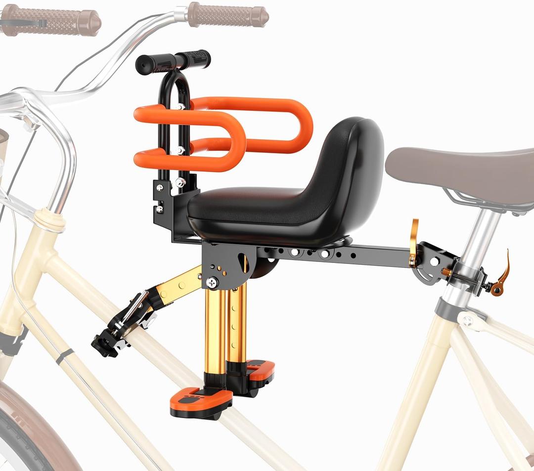 XIEEIX Child Bike Seat, Kids Bike Seat with Guardrail, High Seat Cushion Backrest Mountain Bike Child Bike Seat, Bicycle Child Safety Seat for Children from 1 to 3 Years Old