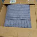 WDCOZY Chambray Pick Stitch King Size Quilt Set, Denim Blue Striped Lightweight Soft Summer Spring Bedspread, Bamboo Linen Like Textured Coverlet, Farmhouse Country Rustic Bedding, Thin Comforter
