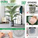 8 Pack of 9 Clear Plant Saucer Drip Trays, Plant Tray for Indoor and Outdoor Plants, Thicker & Sturdier & Durable Plastic Plant Saucers Plant Accessories Indoor