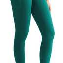 RUNNING GIRL Leggings with Pockets for Women,High Waist Athletic Yoga Pants with Tummy Control Buttery Soft (Green, XXL)