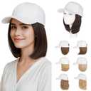 Hairro Wig Hat For Women Baseball Cap With Hair Extensions Synthetic Fake Hair 6" 150g #6A