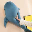 39.4 Inch XXL 15% Chubbier Weighted Giant Shark Stuffed Animal,Soft Chonky Shark Toys Shark Plush Pillows Stuffed Shark for Brave Boy's and Girl's Room Dcor,Perfect Stress Relief for Women