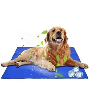 Zacro Dog Cooling Mat 39"x 28" - Pressure Activated Self Cooling Pad for Dogs Cats, 3 Hour Gel Cooling Dog Bed Mats for Crate, Home, Travel, Large