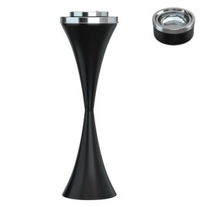 RELIANCER Floor Standing Ashtray w/Detachable Cigar Container,Stainless Steel Cigarette Ash Tray,Outdoor Self-Cleaning Ash Holder w/Weighted Base,Cigarettes Butt Receptacle Disposal for Home Patio
