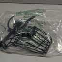 German Shepherd Dog Muzzle Metal Basket for Medium Large Dogs Adjustable Durable Leather Straps Secure Wire Mask for Biting Chewing Barking (Black, L - Size)