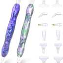 Praise V Do 2PC Diamond Painting Art Drill Bead Dotting Gem Dot Pen Accessories Picker Tools Kit for Adult, Nail Art Embroidery Decoration Stylus (Purple Orchid)