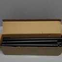 Creatyi 1 Inch Heavy Duty Double Curtain Rods 32 to 129 Inch Adjustable Double Curtain Rods for Windows for Bedroom Living Room Kitchen Study Office (Black)