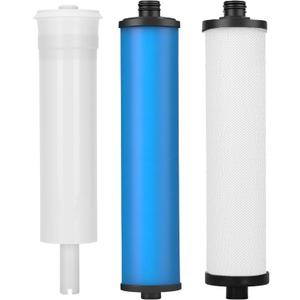 335 RO System Replacement Water Filter, Replacement Filter Set With Membrane for Microline 335 Reverse Osmosis System, Sediment, Carbon Cartridge, Inline GAC Post Filter