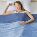 Cooling Blanket Throw Size 50"x70", Summer Lightweight Breathable Ice Blanket, Cooling Blankets for Hot Sleepers Night Sweats Adults Absorb Heat Keep Cool