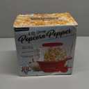 Nostalgia Electric Non Stick Stirring Popcorn Maker for 8 Cups of Theater Style Popcorn with Hot Oil - Dual-Use Lid & Serving Bowl Cool Touch Handles - Easy to Store - Red