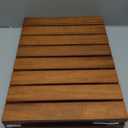 Premium Teak Shower Mat, 23.2" x 16.2" Foldable Wood Bath Mat, Non-Slip Bathroom Mat, Floor Mat for Bathtub, Door, Spa, Sauna, Pool, Ideal for Indoor Outdoor