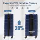 OLIXIS 28 Inch Luggage, Hardside Checked Suitcase with Spinner Wheels, Lightweight ABS Hard Shell Travel Luggage, TSA Approved Lock, Expandable Large Suitcase for Business & Travel–Blue