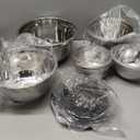 Belwares Mixing Bowls with Lids Set of 5 - Stainless Steel Mixing Bowl Set, Kitchen Nesting Metal Bowls with Non Slip Bottoms + 3 Grater Attachments, Airtight Lids, Food Prep + Storage, Matte Black