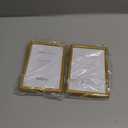 3.5x5 Picture Frame Matte Gold Modern Simple Thin Aluminum Metal Photo Frame with HD Real Glass, Display for Tabletop and Wall Collage. (2 Pack)