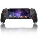 Joso Mobile Gaming Controller - Wireless Controller Support Phone Case with Hall Effect Joystick/Triggers, 2 Back Buttons, for Cloud/PS/Xbox/PC Remote Play, Universal Phone Gamepad (Black | Bluetooth)