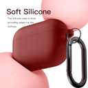 Brujula Case for AirPods Pro 3 Case Silicone Protective Cover Compatible with AirPods Pro 3rd Generation 2025(Red, AirPods Pro 3)